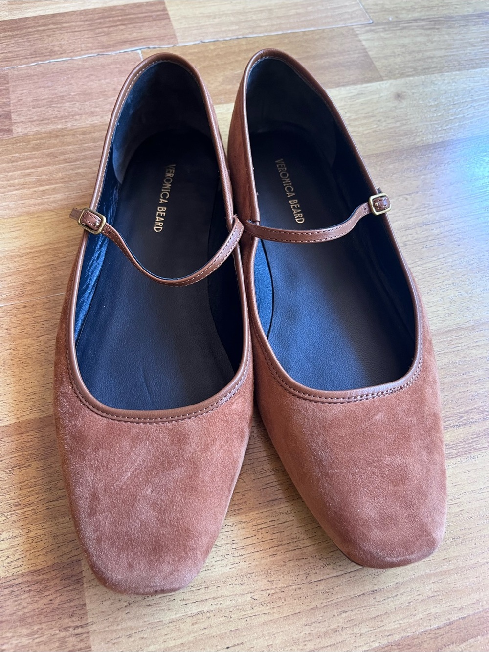 Veronica Beard Suede Mary Jane Flats Size 8